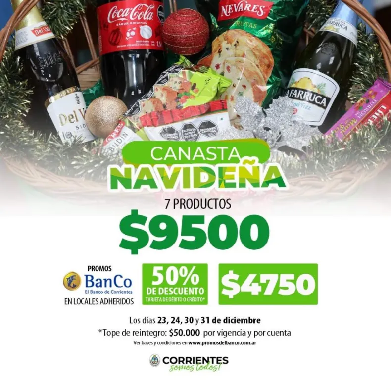 canasta navideña